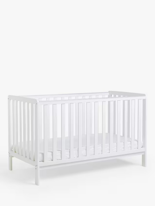 John Lewis Elementary Cotbed White 0 - 4 years