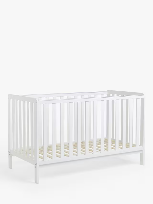 John Lewis Elementary Cotbed White 0 - 4 years