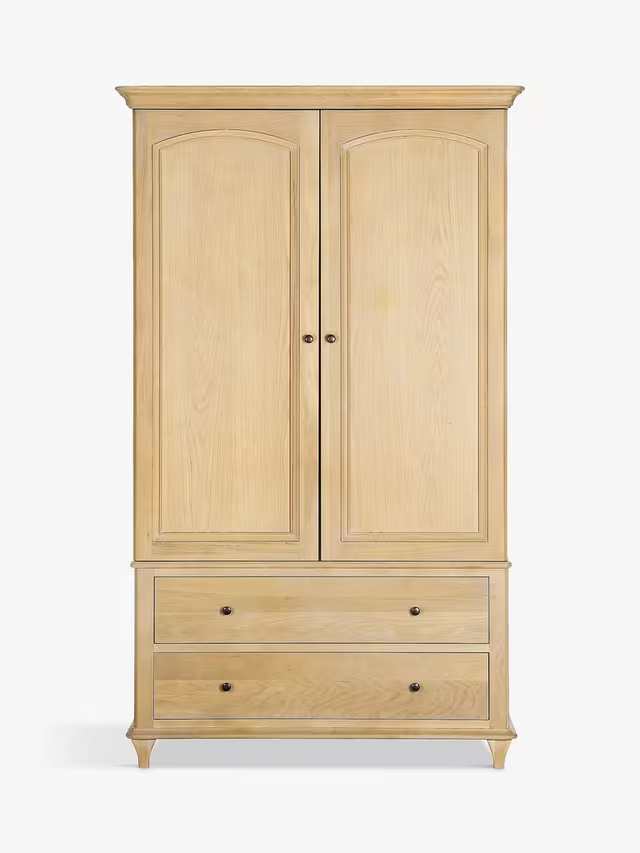 John Lewis Louis Double Wardrobe, Oak