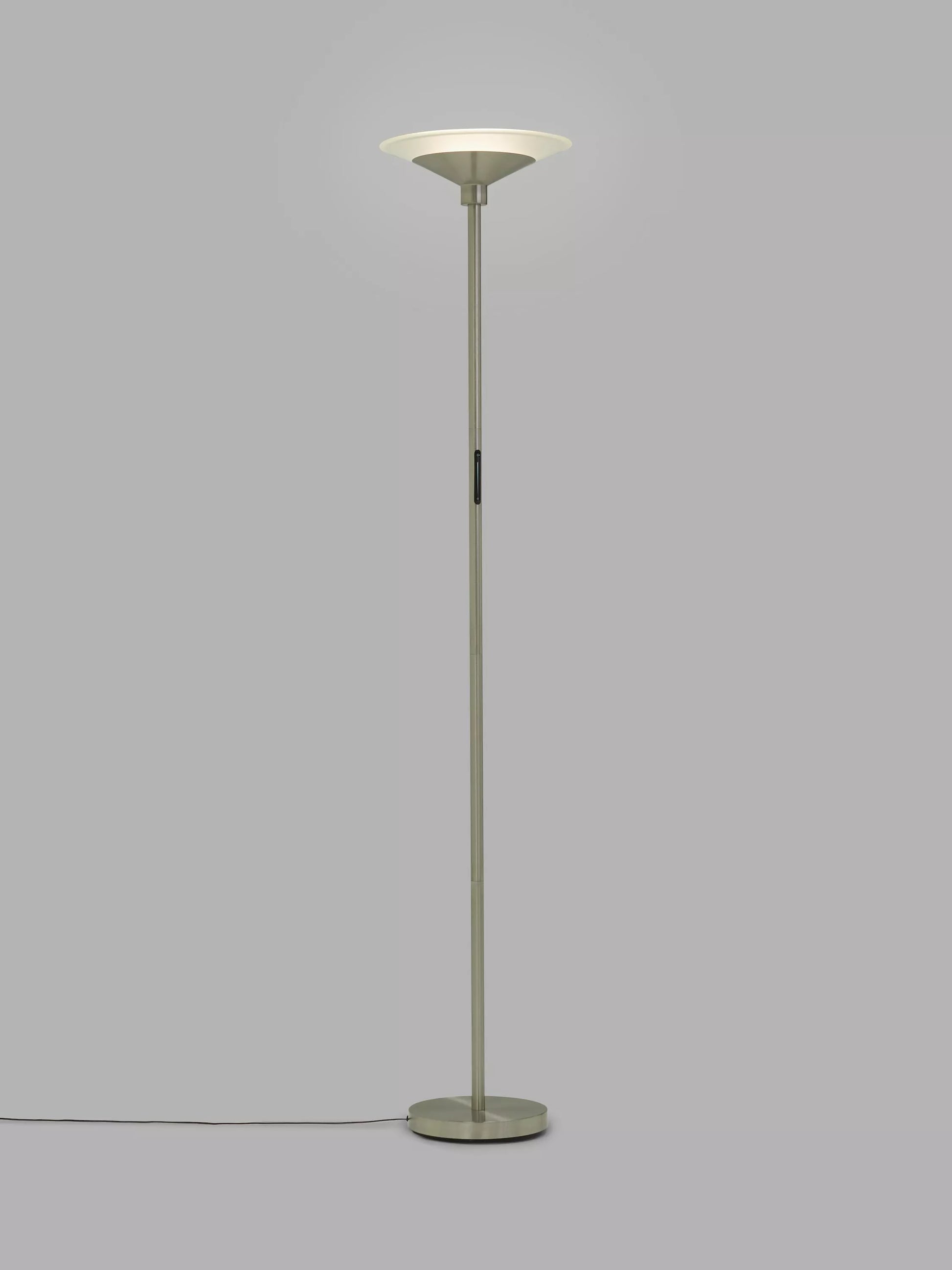 John Lewis Torchiere LED Smart Switch Floor Lamp, Nickel3