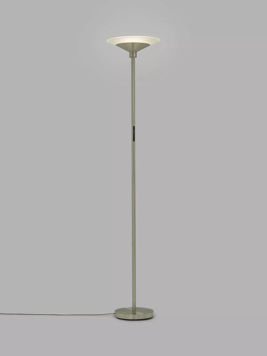 John Lewis Torchiere LED Smart Switch Floor Lamp, Nickel3