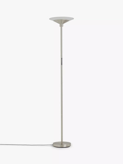 John Lewis Torchiere LED Smart Switch Floor Lamp, Nickel