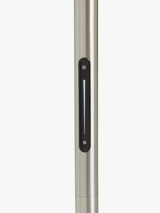John Lewis Torchiere LED Smart Switch Floor Lamp, Nickel