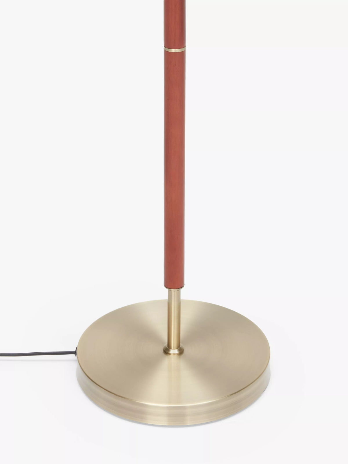 John Lewis Hamilton Floor Lamp, Walnut Stain/Antique Brass