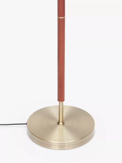 John Lewis Hamilton Floor Lamp, Walnut Stain/Antique Brass