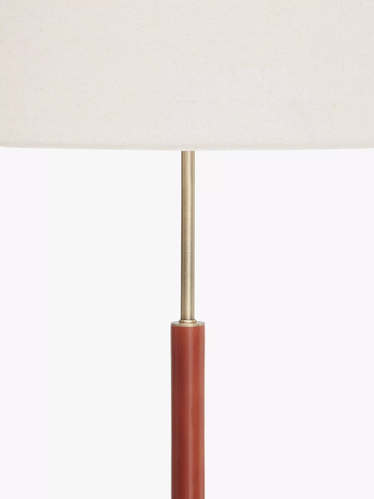 John Lewis Hamilton Floor Lamp, Walnut Stain/Antique Brass