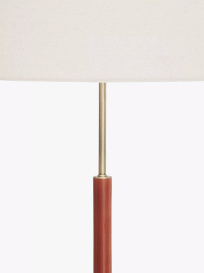 John Lewis Hamilton Floor Lamp, Walnut Stain/Antique Brass
