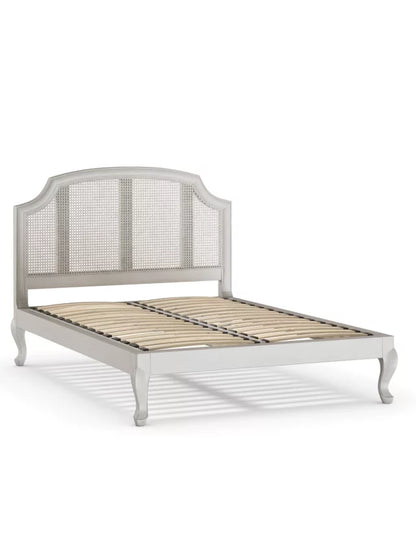 John Lewis Louis Woven Rattan Bed Frame, King Size, Grey