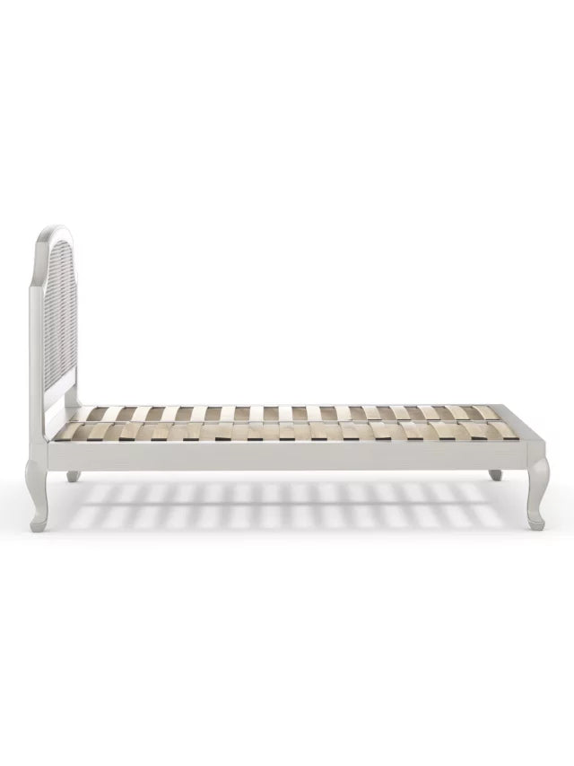 John Lewis Louis Woven Rattan Bed Frame, King Size, Grey