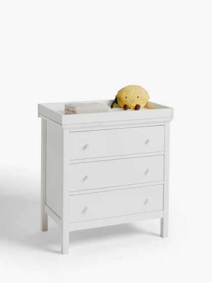 John Lewis Wilton Chest of Drawers 3 White , White 