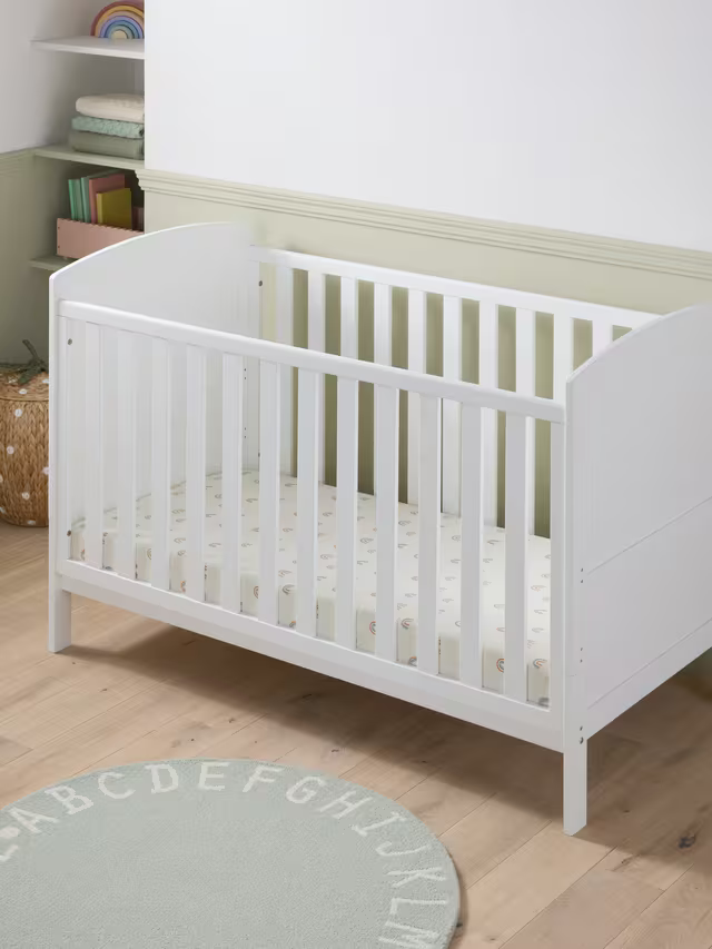 John Lewis Wilton Cotbed, White
