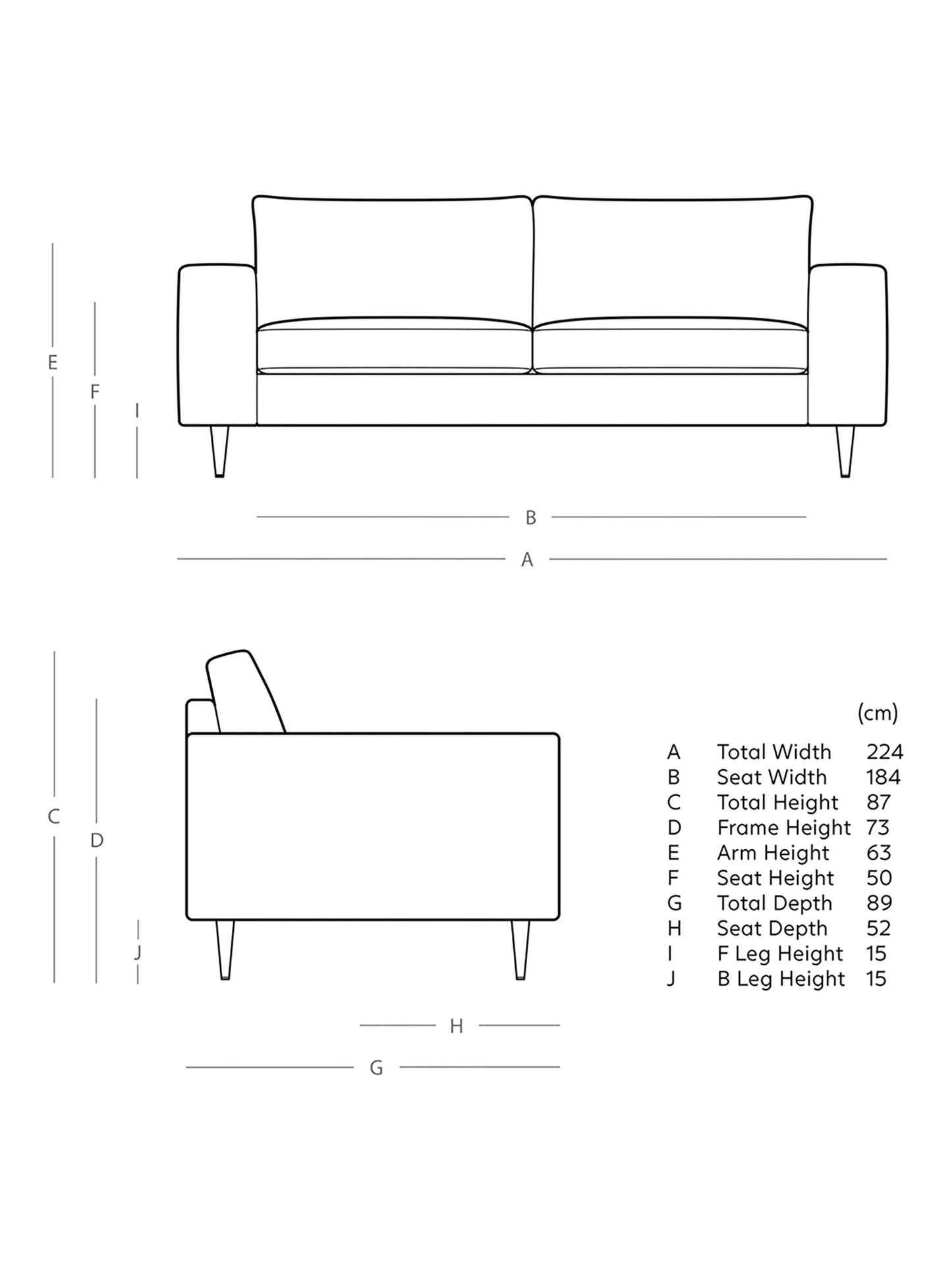Swoon Evesham Large 3 Seater Sofa, Dark Leg, House Weave Chalk