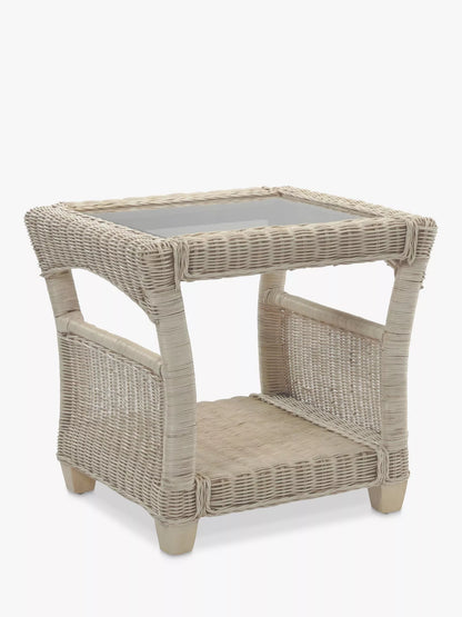 Desser Dijon Rattan Side Table, Natural