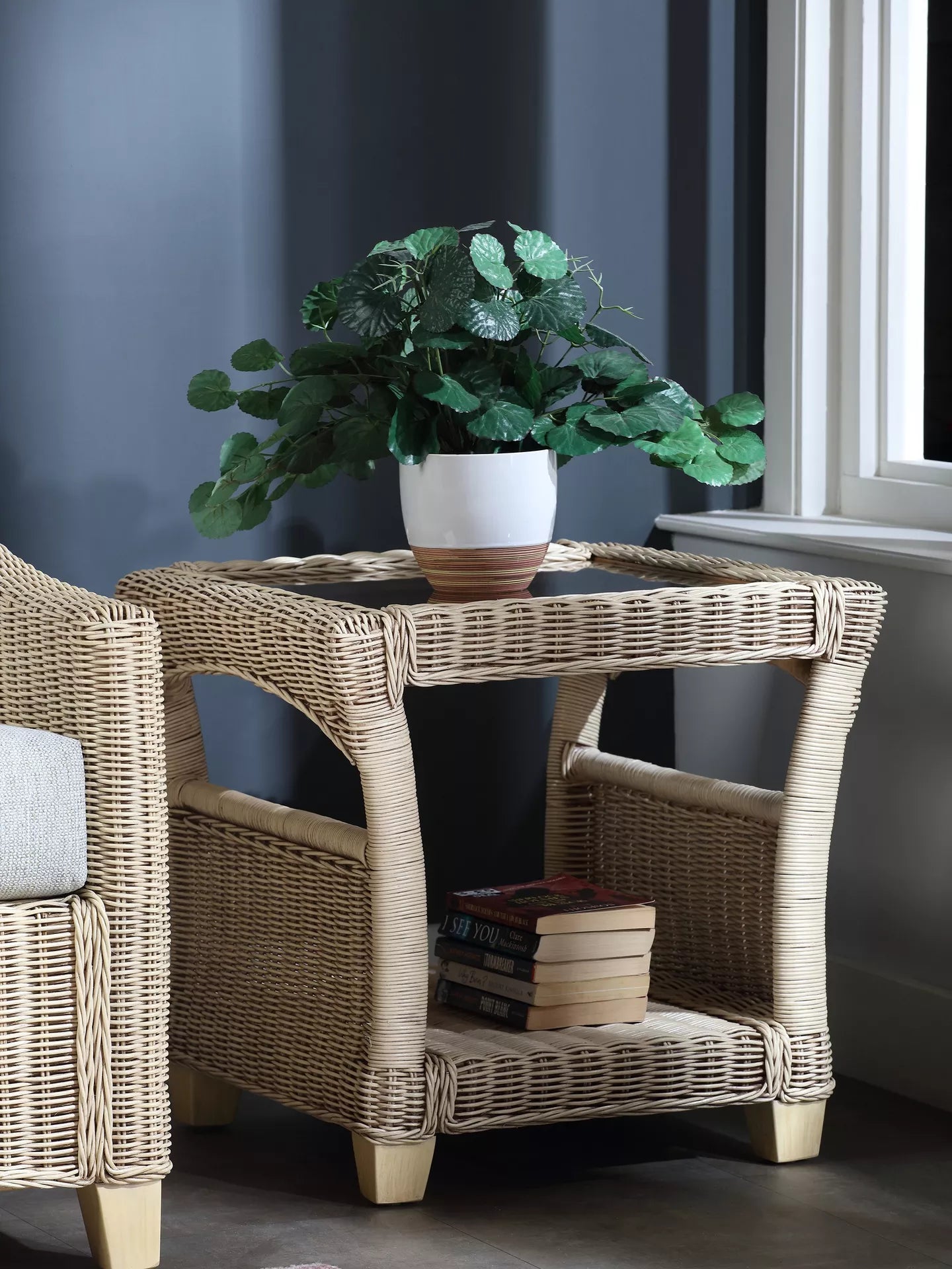 Desser Dijon Rattan Side Table, Natural
