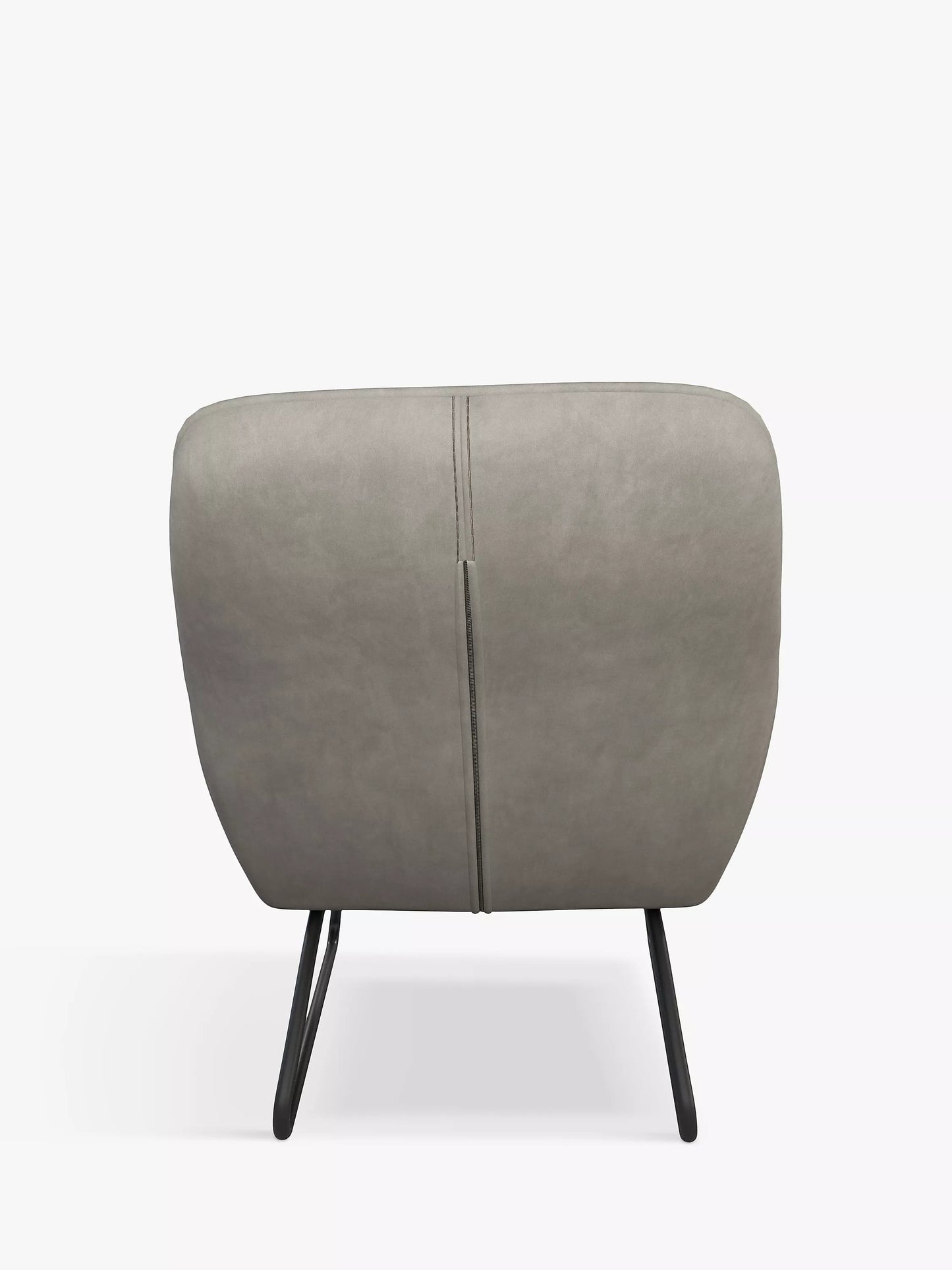 John Lewis Form Accent Chair, Black Metal Leg, Velvet Storm Grey