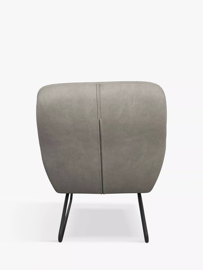 John Lewis Form Accent Chair, Black Metal Leg, Velvet Storm Grey
