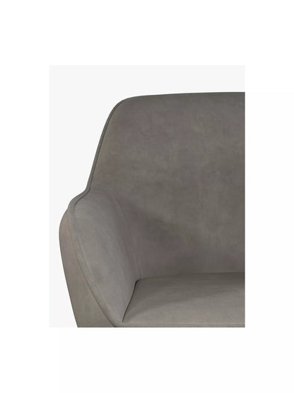 John Lewis Form Accent Chair, Black Metal Leg, Velvet Storm Grey