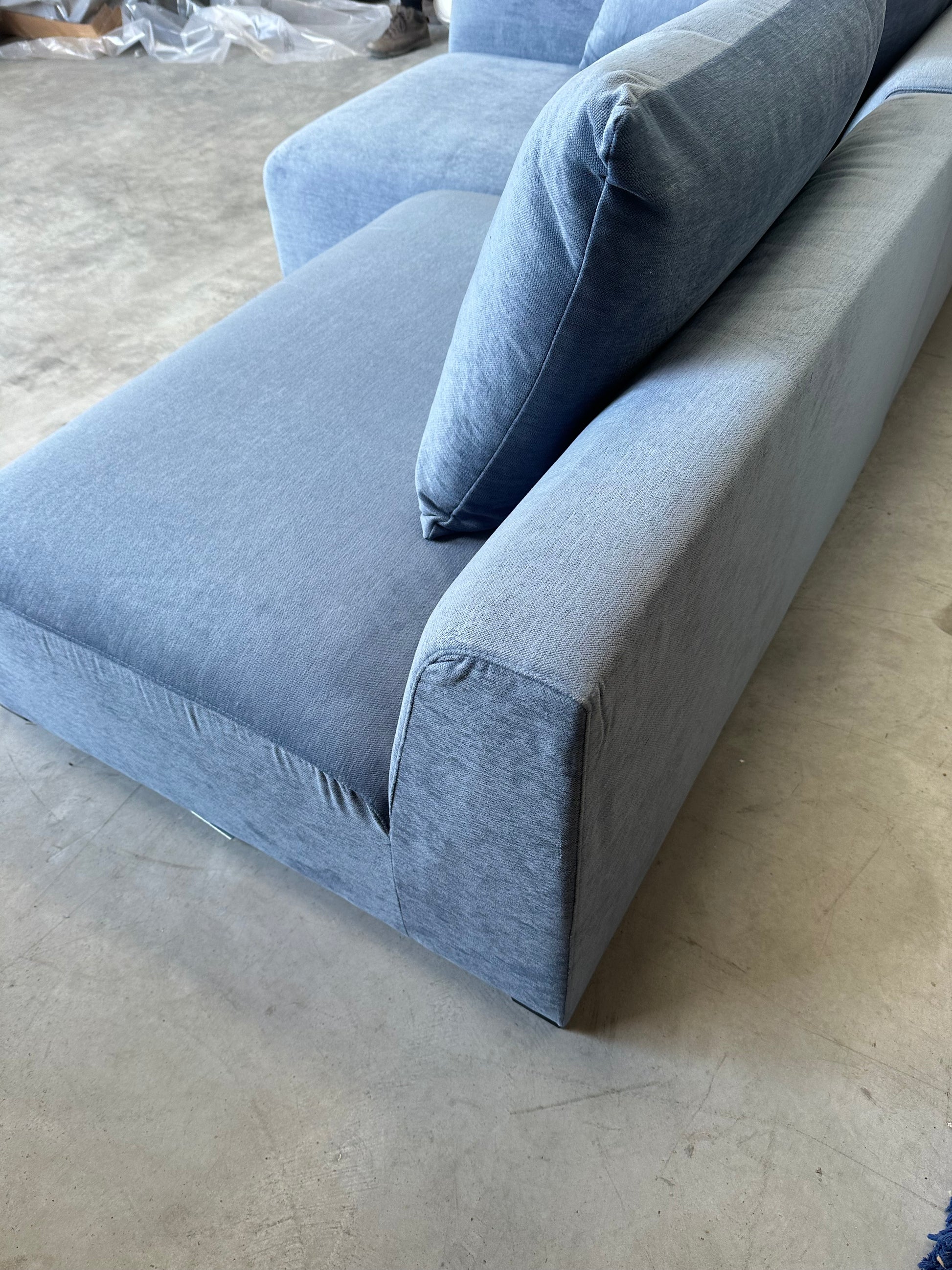 John Lewis Tokyo LHF Corner Group Blue Aqua Clean