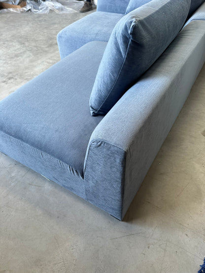 John Lewis Tokyo LHF Corner Group Blue Aqua Clean
