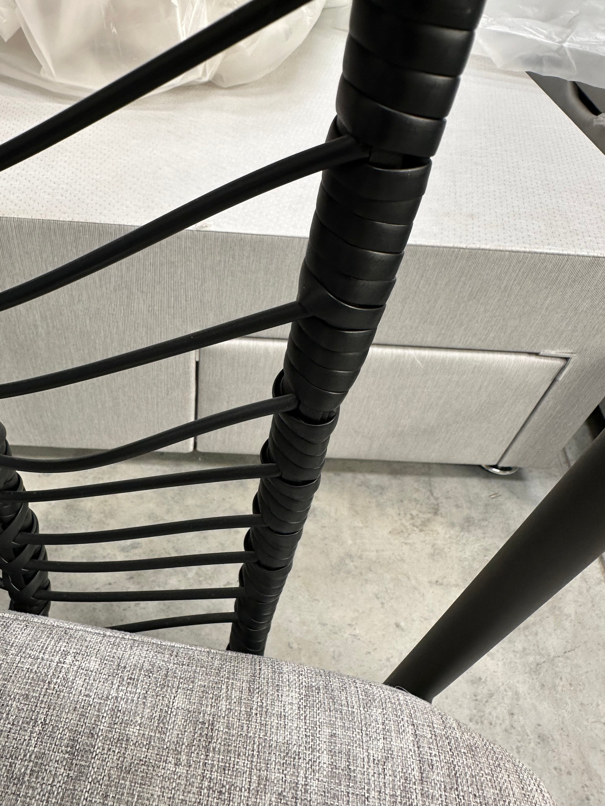John Lewis Chevron Garden Lounging Chair, Black/Grey