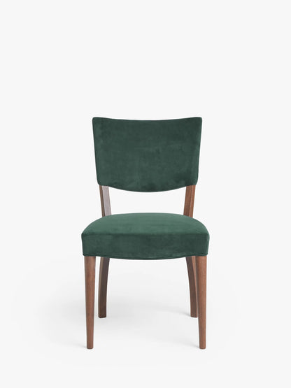 John Lewis Parisian Velvet Dining Chair, Forest Green