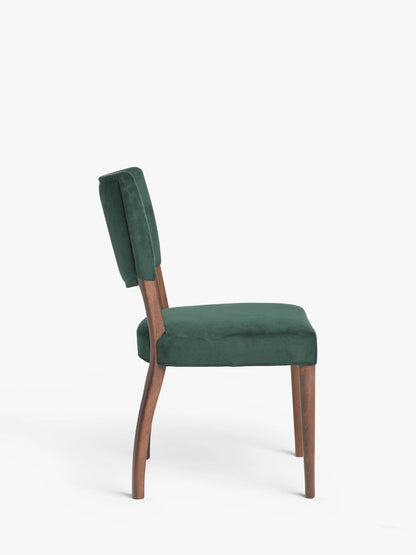 John Lewis Parisian Velvet Dining Chair, Forest Green