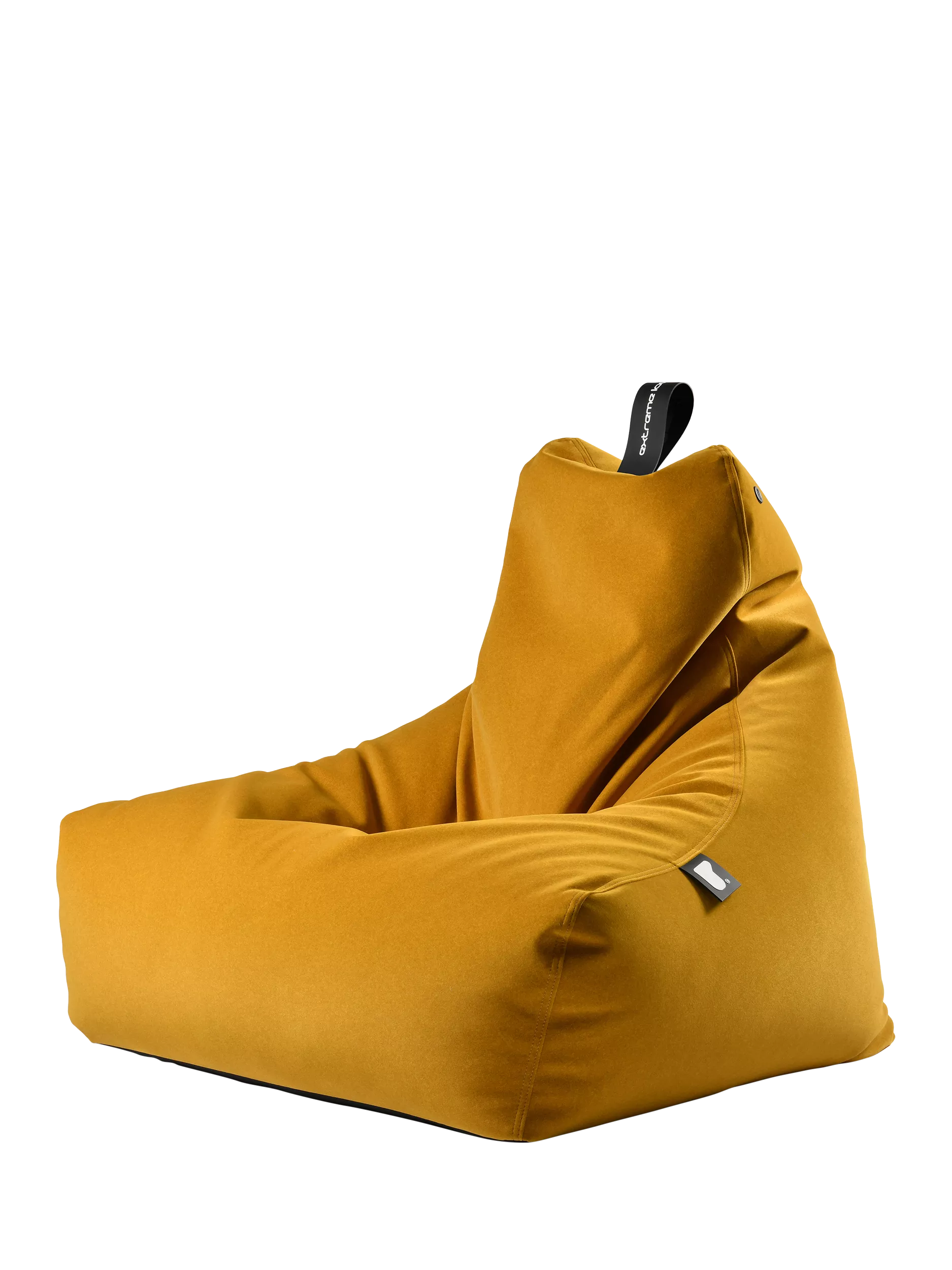Extreme Lounging Mighty Brushed Suede Bean Bag, Mustard