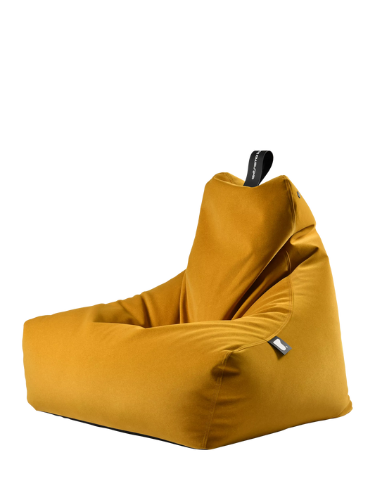 Extreme Lounging Mighty Brushed Suede Bean Bag, Mustard