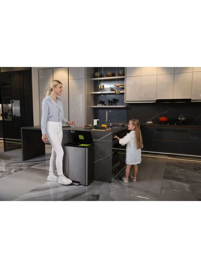 EKO Ecocasa 2 Section Recycling Pedal Bin, 2x 20L