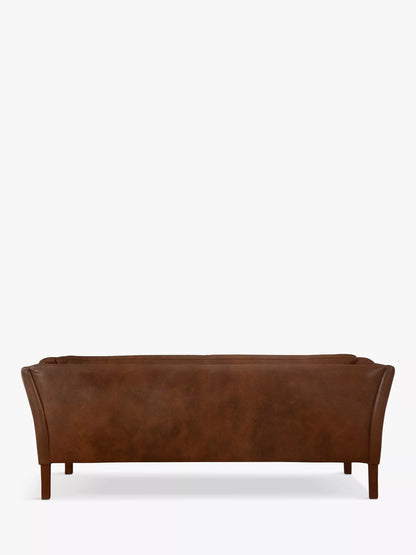 John Lewis Halo Groucho Medium 2 Seater Leather Sofa, Dark Leg, London Leather