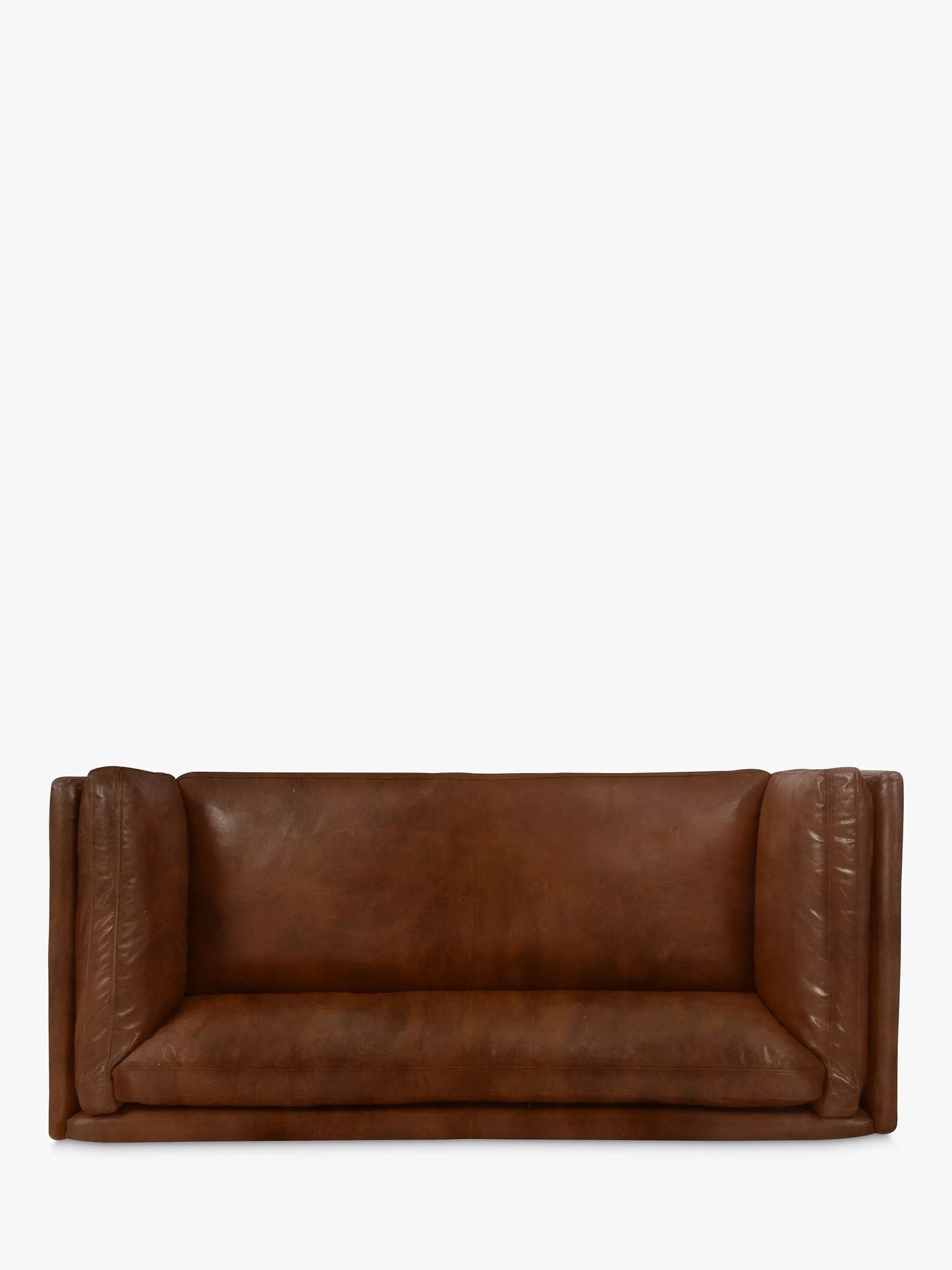 John Lewis Halo Groucho Medium 2 Seater Leather Sofa, Dark Leg, London Leather