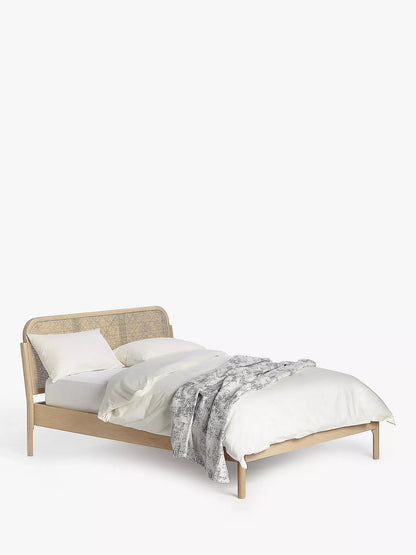 John Lewis Rattan Bed Frame Oak  Double