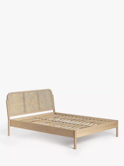 John Lewis Rattan Bed Frame Oak  Double