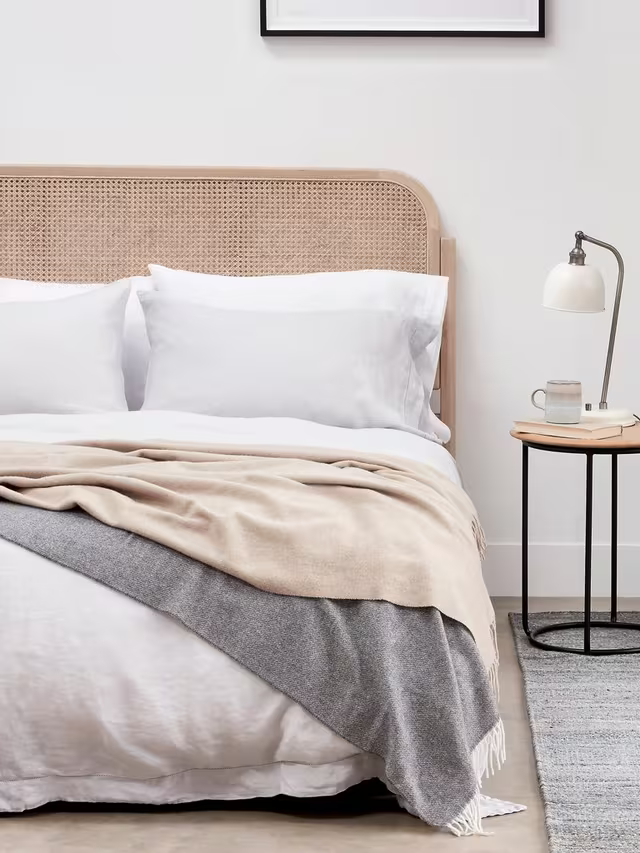 John Lewis Rattan Bed Frame, King Size, Oak
