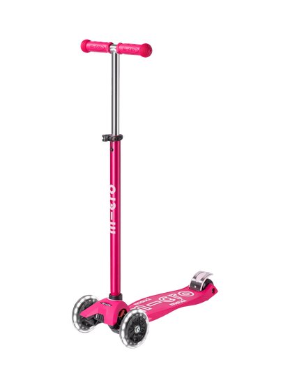 Micro Scooters Maxi Deluxe Foldable LED Scooter, Pink