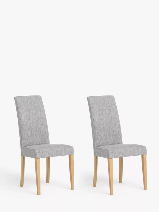 John Lewis ANYDAY Slender Dining Chairs, Set of 2, Easyclean Grey