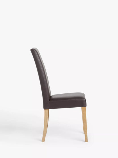 John Lewis Slender Faux Leather Dining Chairs Set of 2