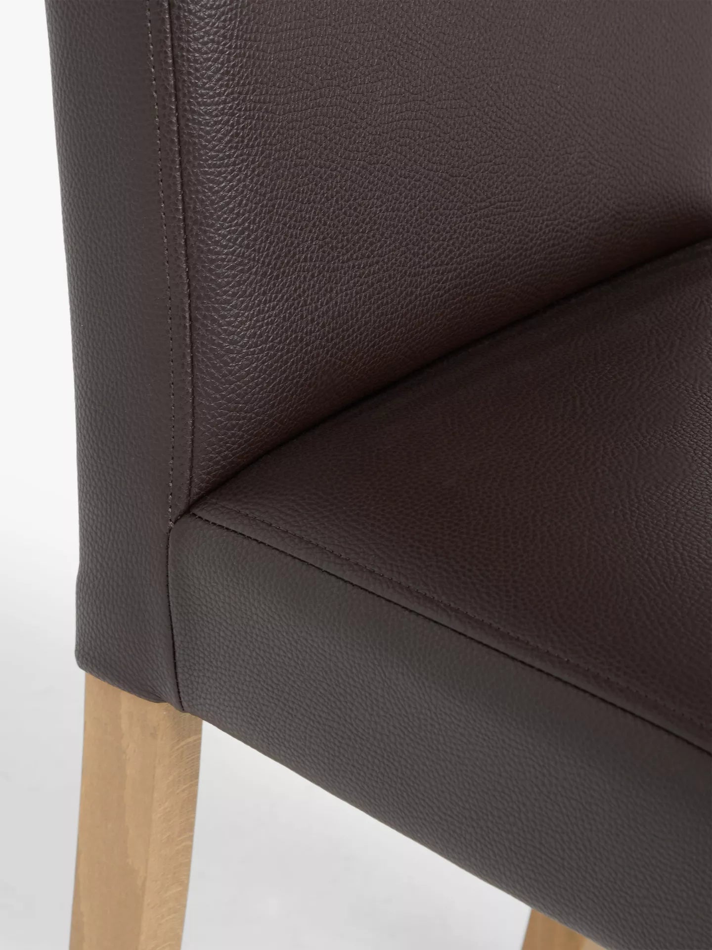 John Lewis Slender Faux Leather Dining Chairs Set of 2