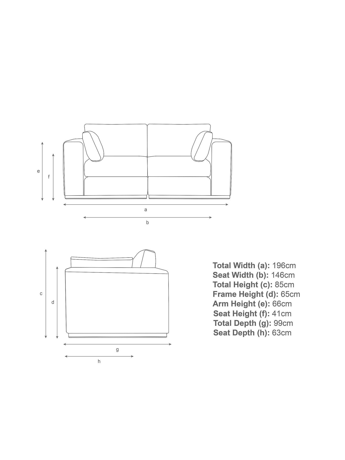 John Lewis + Swoon Rubik Medium 2 Seater Sofa, Grey Cotton