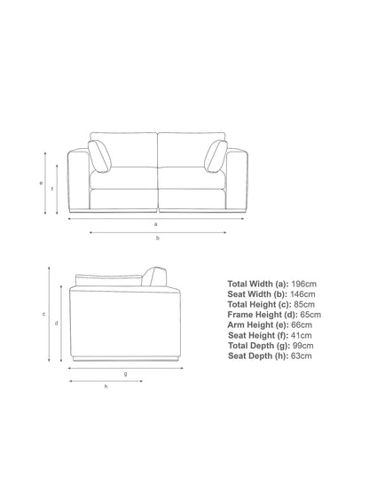 John Lewis + Swoon Rubik Medium 2 Seater Sofa, Grey Cotton