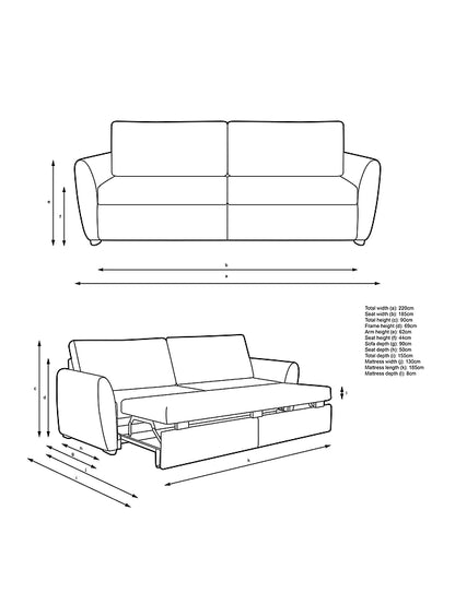 John Lewis Sansa spayed arm large 3 seater