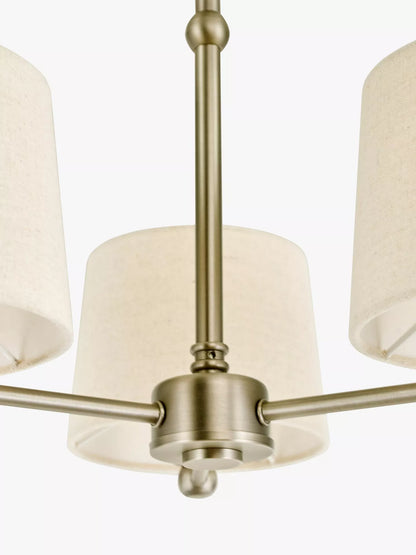 John Lewis Isabel Semi Flush Ceiling Light, Pewter