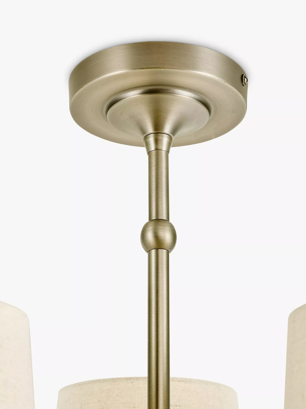 John Lewis Isabel Semi Flush Ceiling Light, Pewter