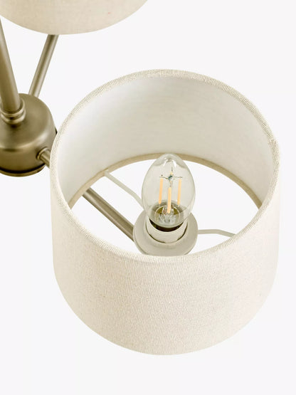 John Lewis Isabel Semi Flush Ceiling Light, Pewter