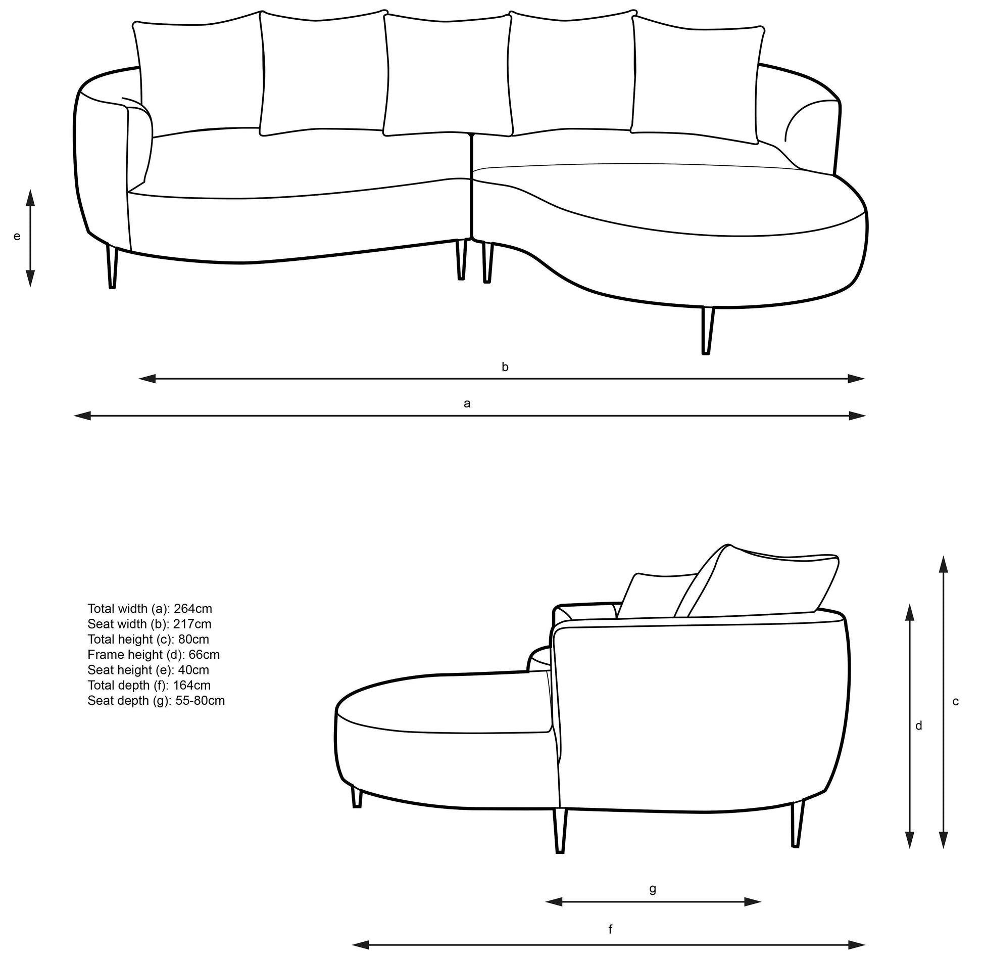 John Lewis Lozenge Grand 5 Seater LHF Chaise End Sofa, Metal Leg, Twisted Boucle Putty