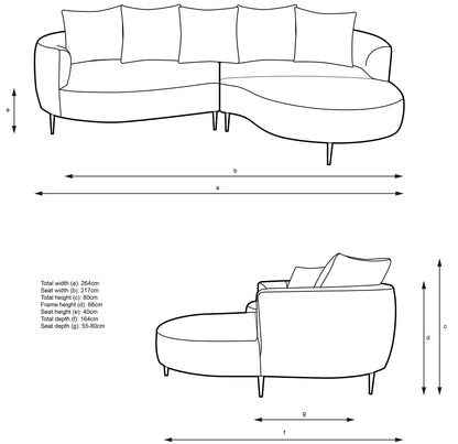 John Lewis Lozenge Grand 5 Seater LHF Chaise End Sofa, Metal Leg, Twisted Boucle Putty