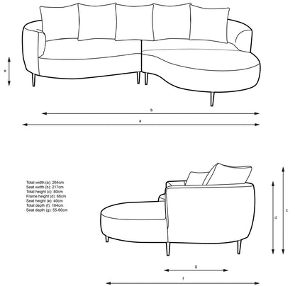 John Lewis Lozenge Grand 5 Seater LHF Chaise End Sofa, Metal Leg, Twisted Boucle Putty