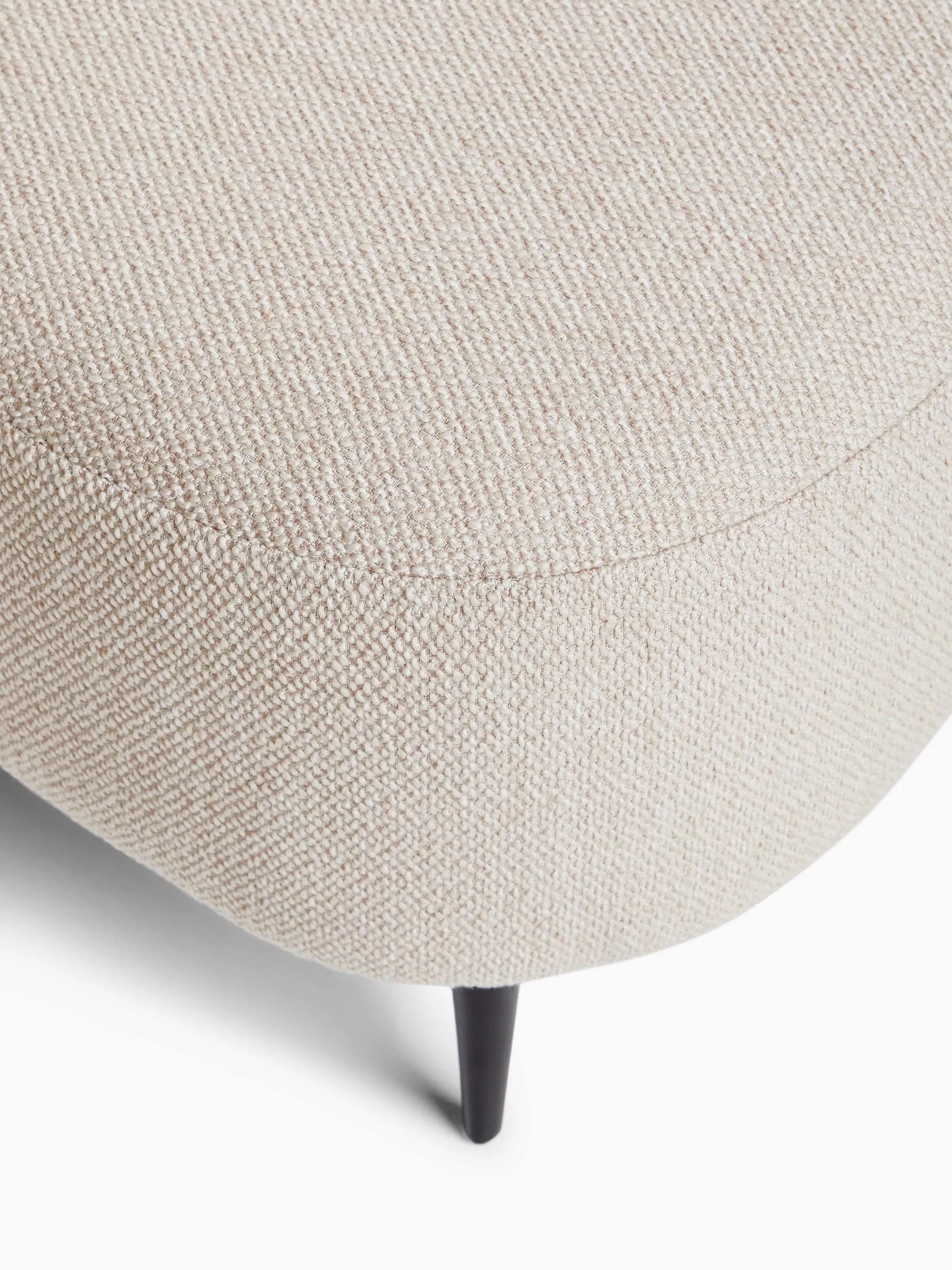 John Lewis Lozenge Footstool, Metal Legs, Twisted Boucle Putty
