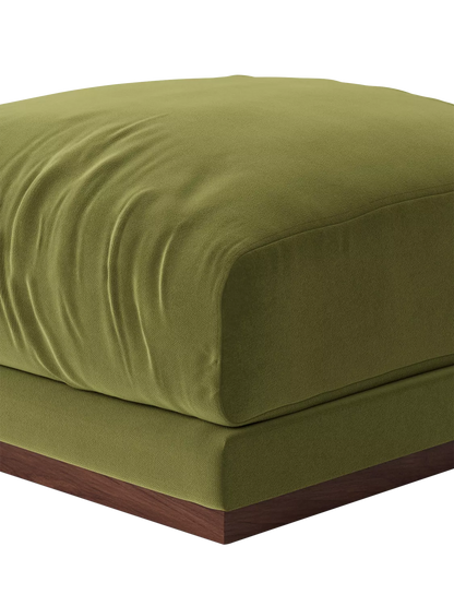 Swoon Denver Footstool, Fern Velvet