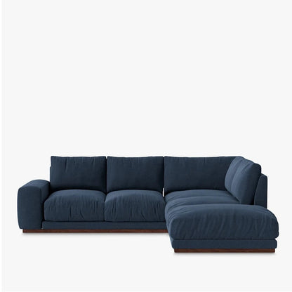 Swoon Denver Grand 4 Seater RHF Corner End Sofa, Indigo Wool